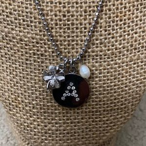 BOGO 🎃”A”, 4 leaf clover, & Pearl necklace